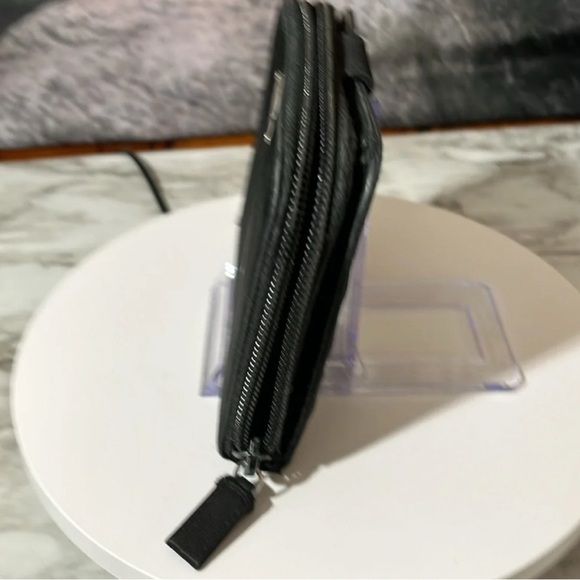 Prada Tessuto Nylon Compact Zip Around Wallet Black - Picture 2 of 14